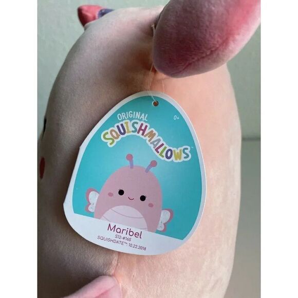 Squishmallow 12” Maribel The Pink Butterfly Soft Plush Kellytoy 2018 NWT - Picture 5 of 7